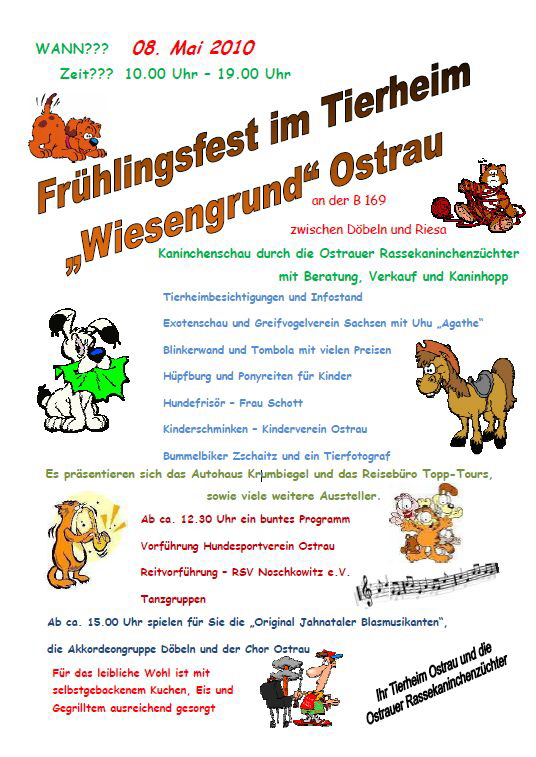 Frhlingsfest im Tierheim Ostrau